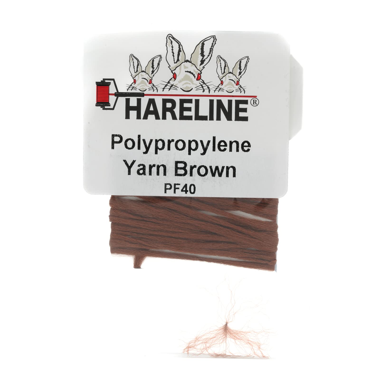 Hareline Dubbin polypropylene yarn in brown for buoyant posts and indicators