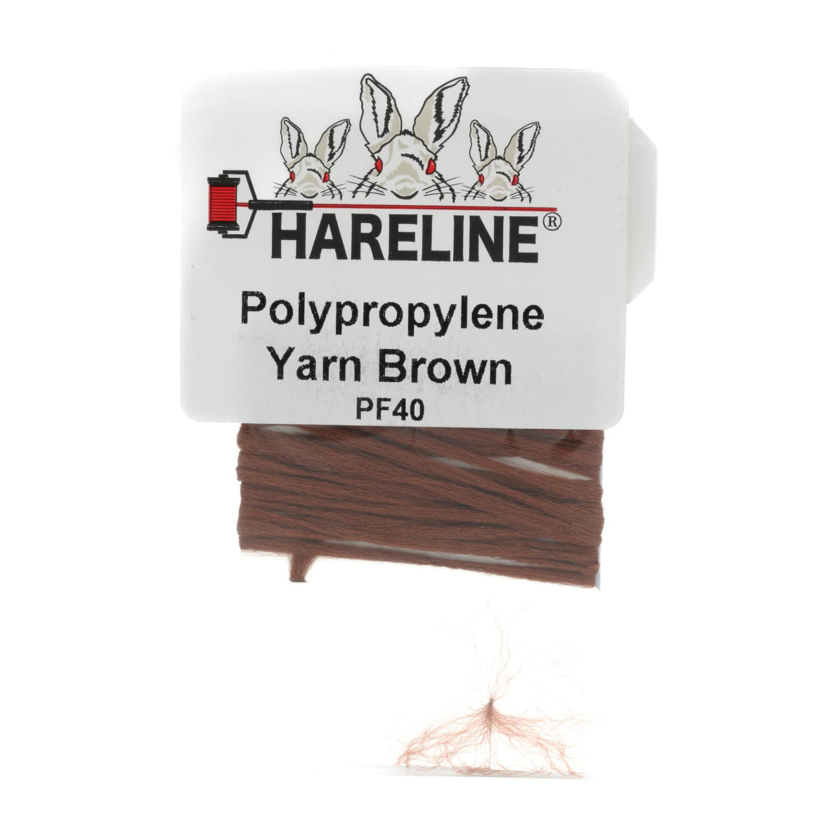 Hareline Dubbin polypropylene yarn in brown for buoyant posts and indicators