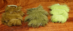 Hareline Dubbin Rabbit Strips Peach color for lifelike streamer flies.