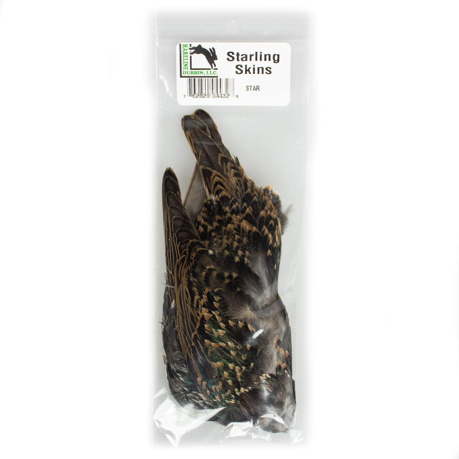 Hareline Dubbin Starling Skins hackle for wet flies with natural color and varied textures.