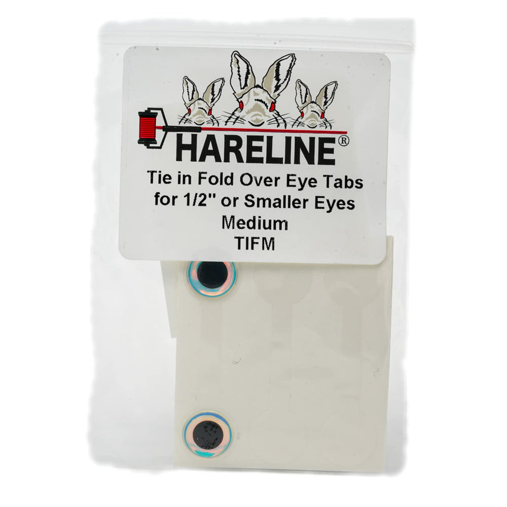 Hareline Dubbin Tie In Fold Over Eyes on a fly adds realism without glue