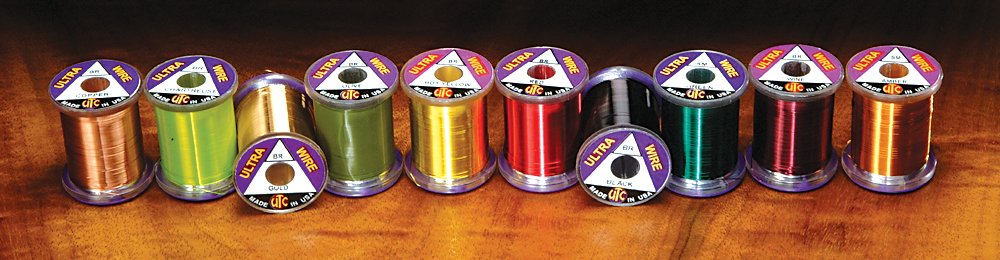 Hareline Dubbin UTC Ultra Wire Brassie Black for ribbing and adding weight and flash to flies.
