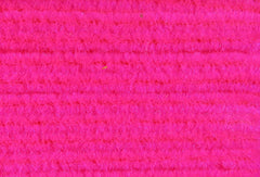 Hareline Dubbing Chenille, fine carded florescent neon red adds buggy texture to streamers