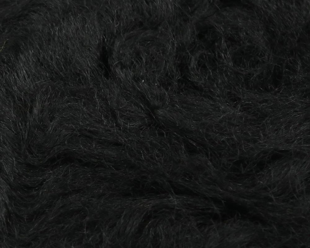 Hareline Dubbing Rams Wool-Black closeup texture highlighting natural fibers for durable dubbing
