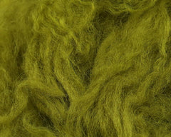 Hareline Dubbing Rams Wool-Light Olive closeup of soft natural fibers for sculpin patterns