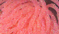 Hareline Fl Shrimp Pink pearl diamond braid closeup showing pearlized finish for attraction