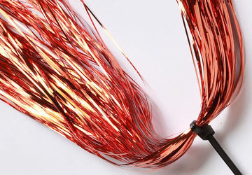 Hareline Flashabou Magnum Copper fibers add brilliant flash for attracting fish in fly tying.