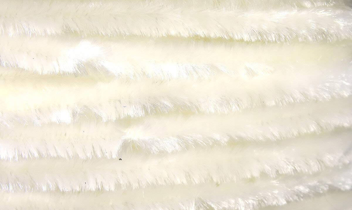 Hareline Fly Tying Chenille Large White adds bulk for visible fly bodies.