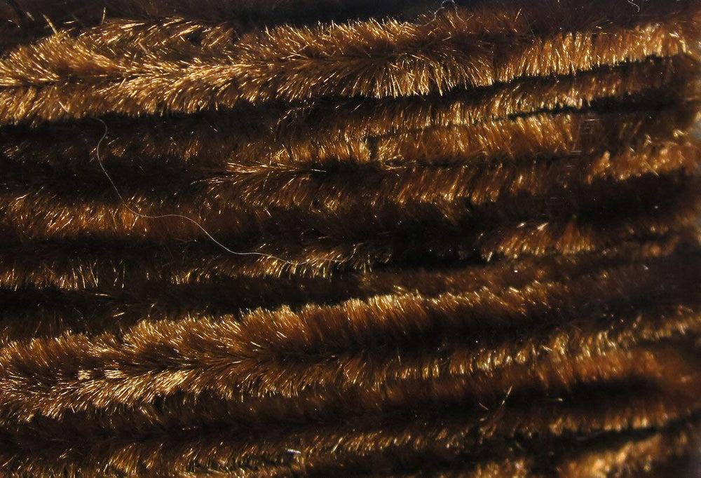 Hareline Fly Tying Chenille Medium Brown for buggy streamer bodies.