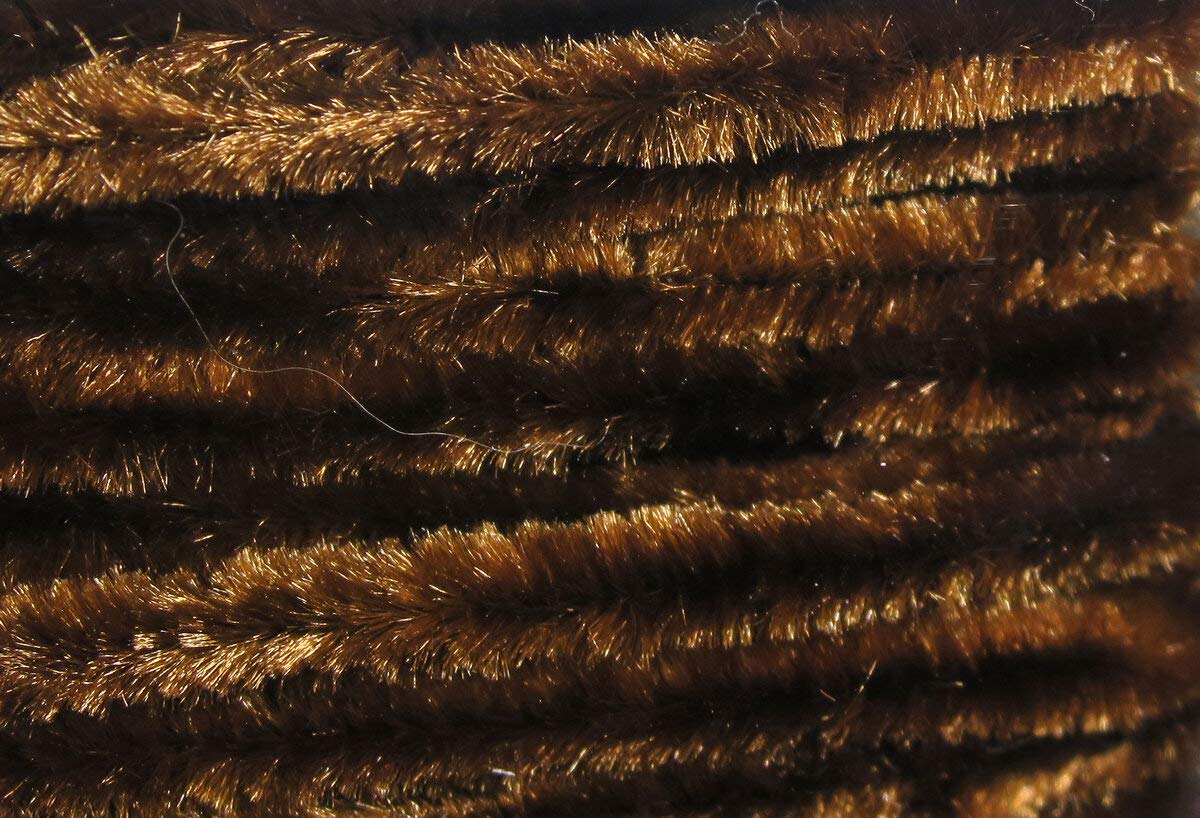 Hareline Fly Tying Chenille Medium Brown for buggy streamer bodies.