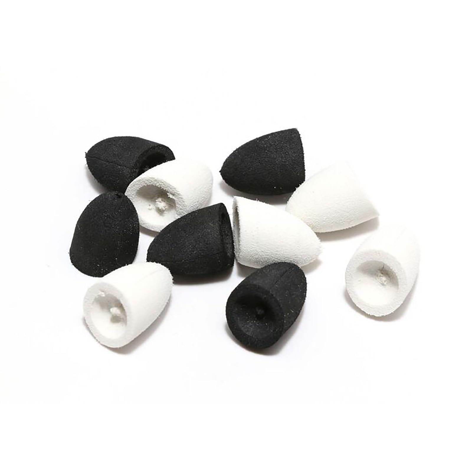 Hareline foam cupped faced popper head in white large for customizable topwater action