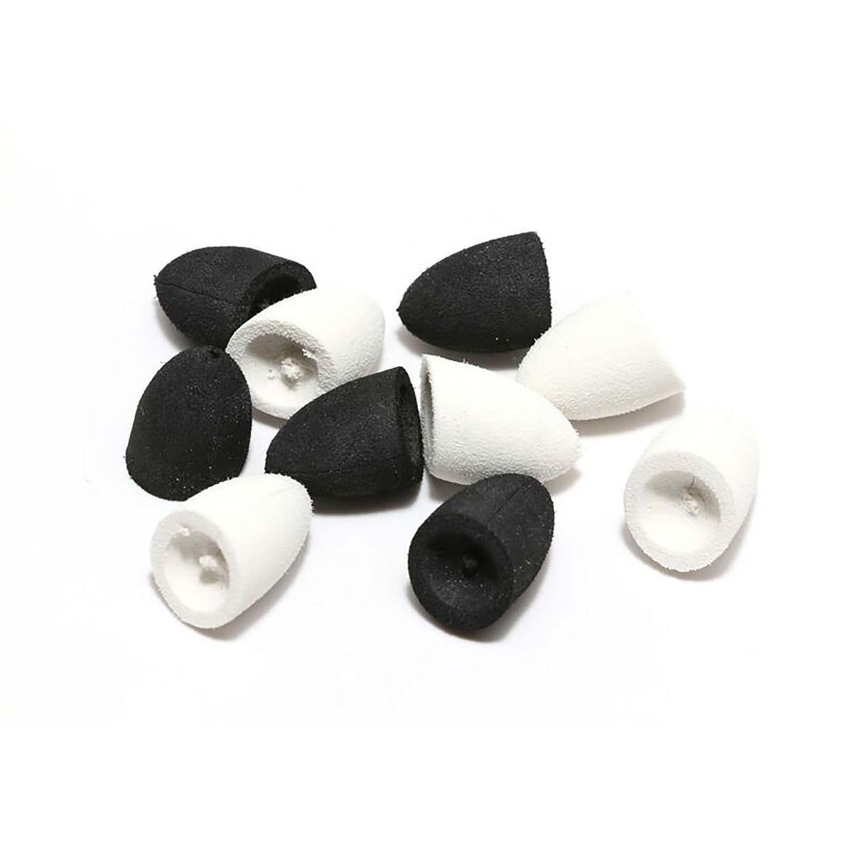 Hareline foam cupped faced popper head in white large for customizable topwater action