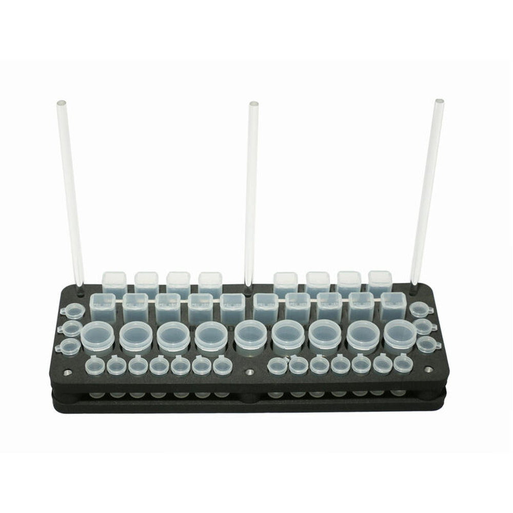 Hareline Foamanizer 12inch bead-hook storage module keeps beads and hooks neatly organized.