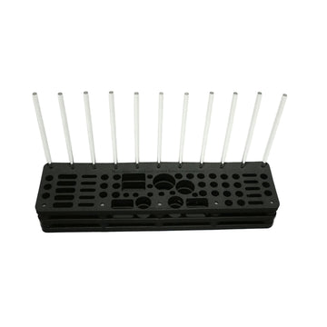 Hareline Foamanizer 16-inch spool slot keeps spools neatly organized for quick, reliable access.
