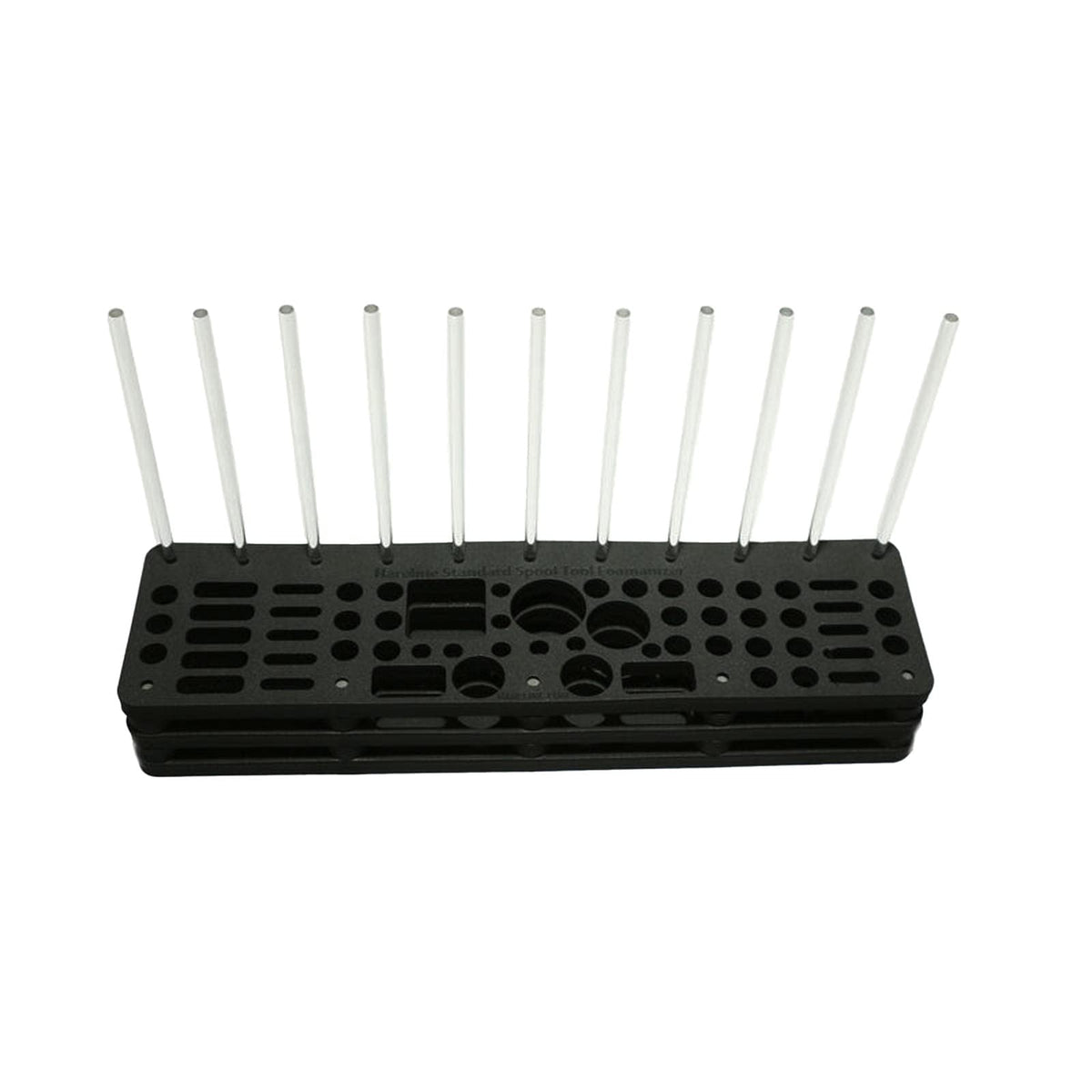 Hareline Foamanizer 16-inch spool slot keeps spools neatly organized for quick, reliable access.