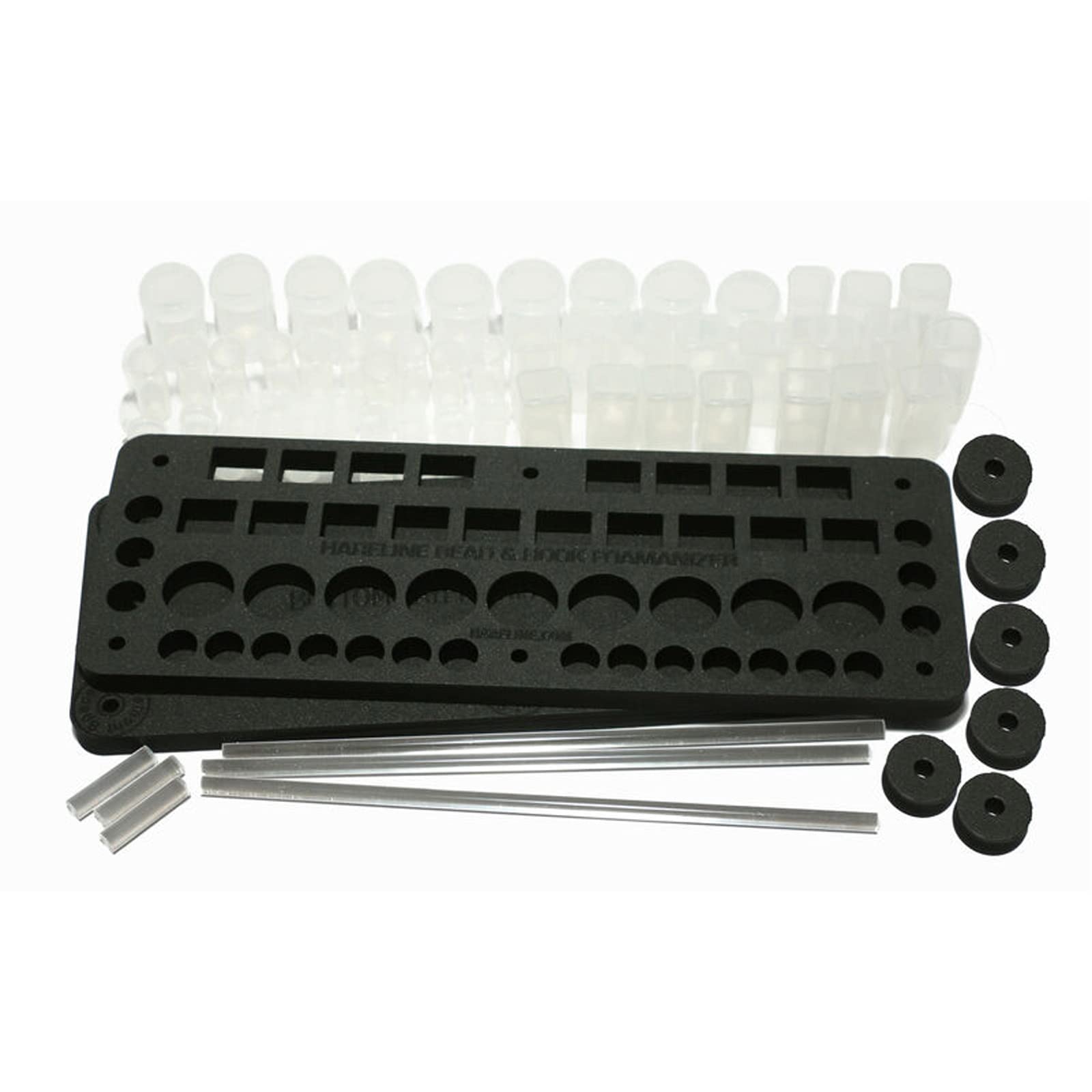 Hareline Foamanizer compact fly-tying kit corner for easy access.