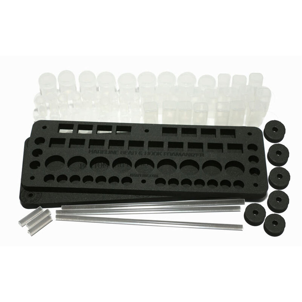 Hareline Foamanizer compact fly-tying kit corner for easy access.