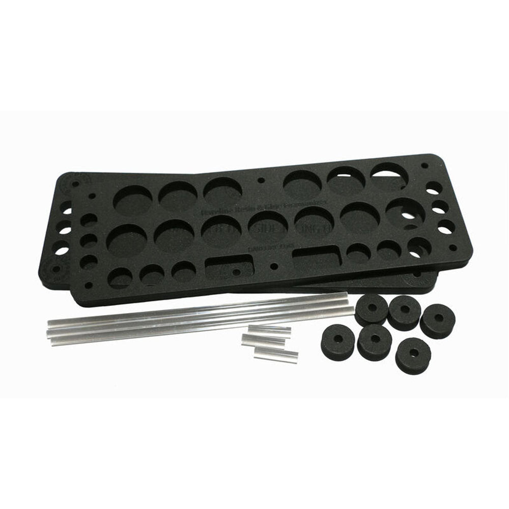 Hareline Foamanizer foam grip supports bottles for steady storage