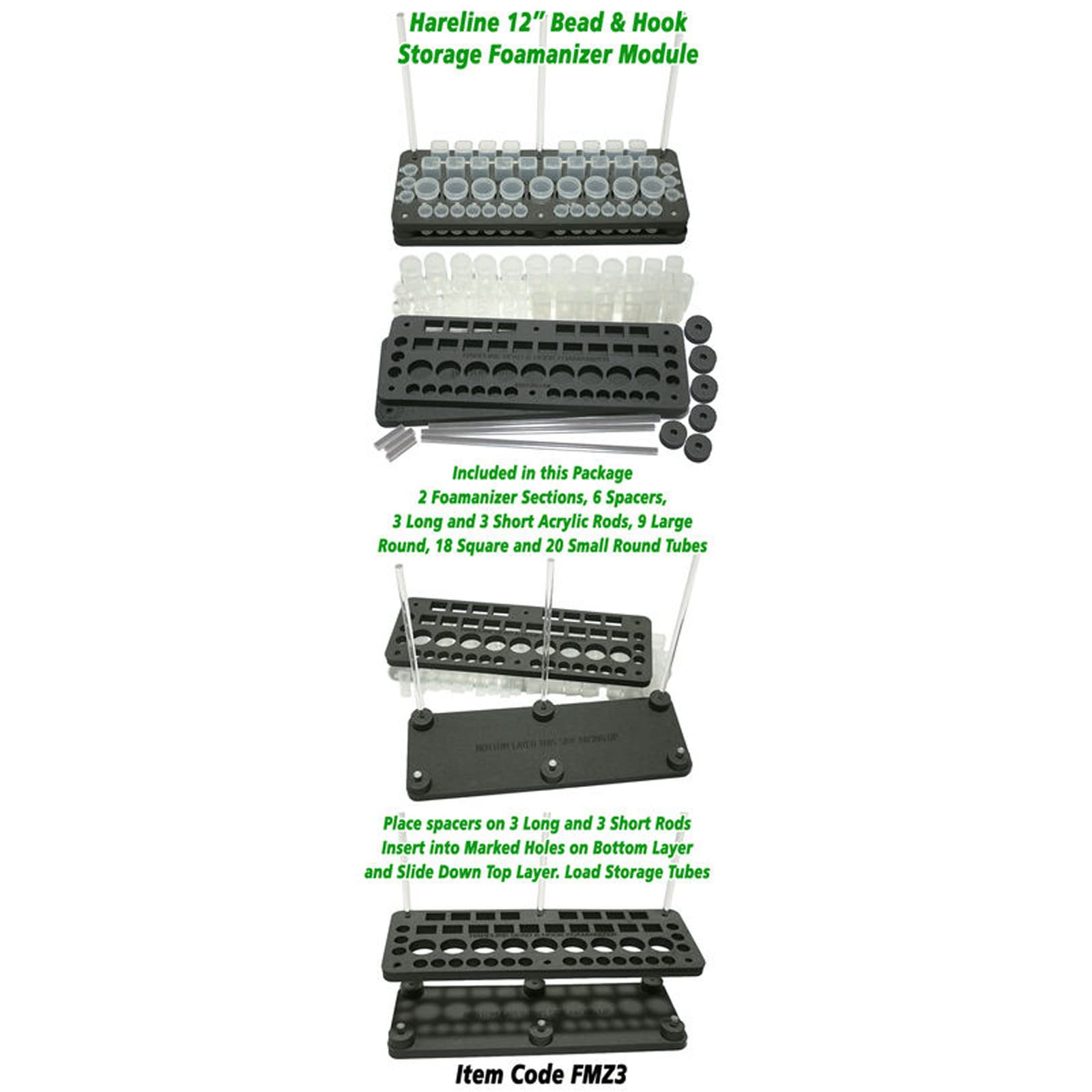 Hareline Foamanizer jewelry bead artist use for organized small components.