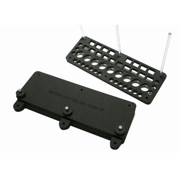Hareline Foamanizer Riser Adaptor holds essential tools during tying