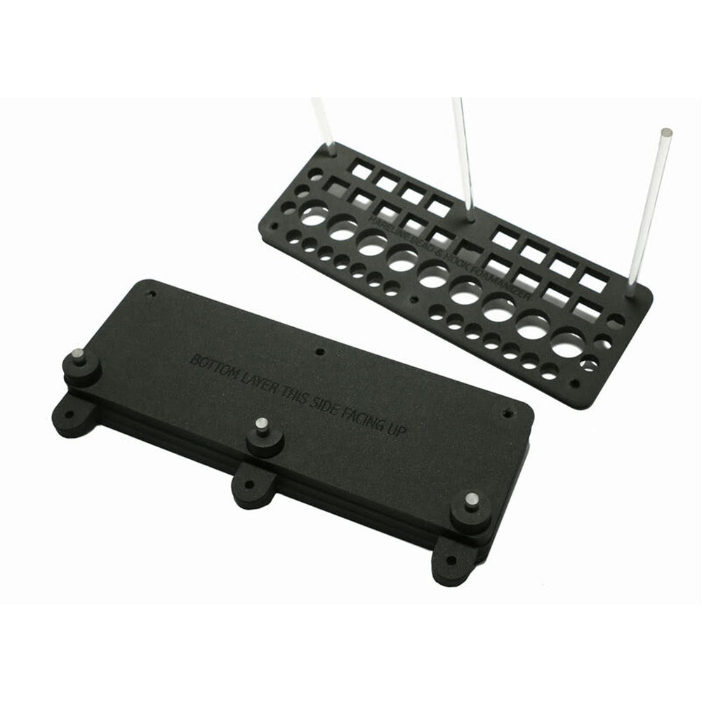 Hareline Foamanizer Riser Adaptor holds essential tools during tying