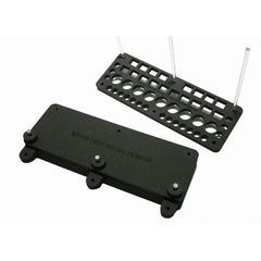 Hareline Foamanizer Riser Adaptor holds essential tools during tying