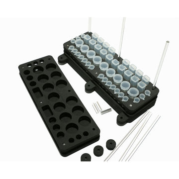 Hareline Foamanizer Riser Adaptor setup on a crafting workstation