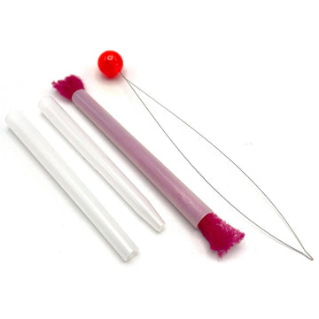 Hareline Glo Bug Dispenser close-up for quick, consistent egg fly tying.