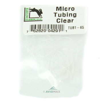 Hareline Hollow Tubing Midge Clear shown in a 30-inch length for versatile fly tying