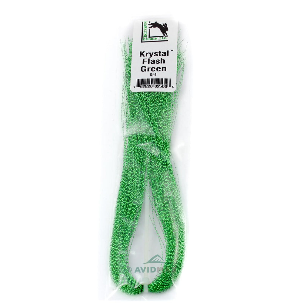 Hareline Dubbin Krystal Flash iridescent tinsel adds eye-catching flash for enticing fly patterns.