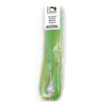 Hareline Krystal Flash Mixed Colors beads shimmer to attract fish in diverse patterns