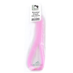 Hareline Krystal Flash Pink boosts streamer pattern visibility for anglers