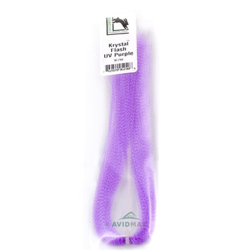 Hareline Krystal Flash Purple beads shine to attract fish in patterns