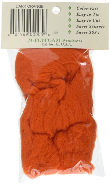 Hareline McFlyfoam Dark Orange egg-tying detail for neat sculpted eggs.