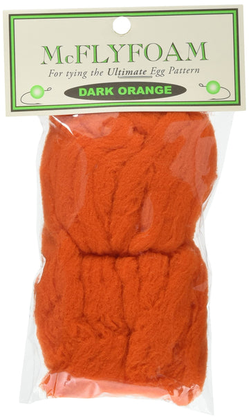 Hareline McFlyfoam Dark Orange yarn spool for strong, colorfast fly tying.