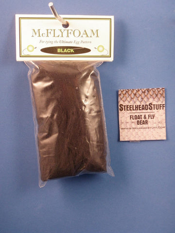 Hareline McFlyfoam Earth Tone Black bottle showing colorfast dye for durable flies