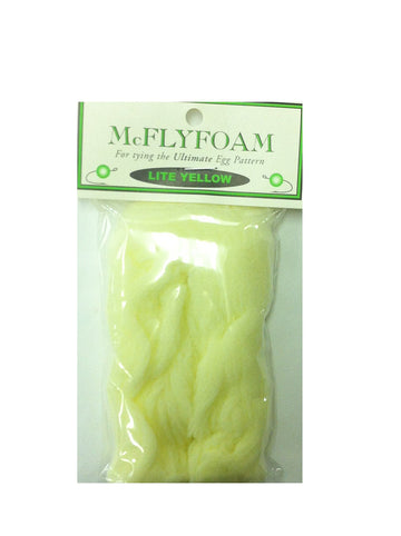 Hareline McFlyfoam earth tone light yellow spool for strong, colorfast fly tying.