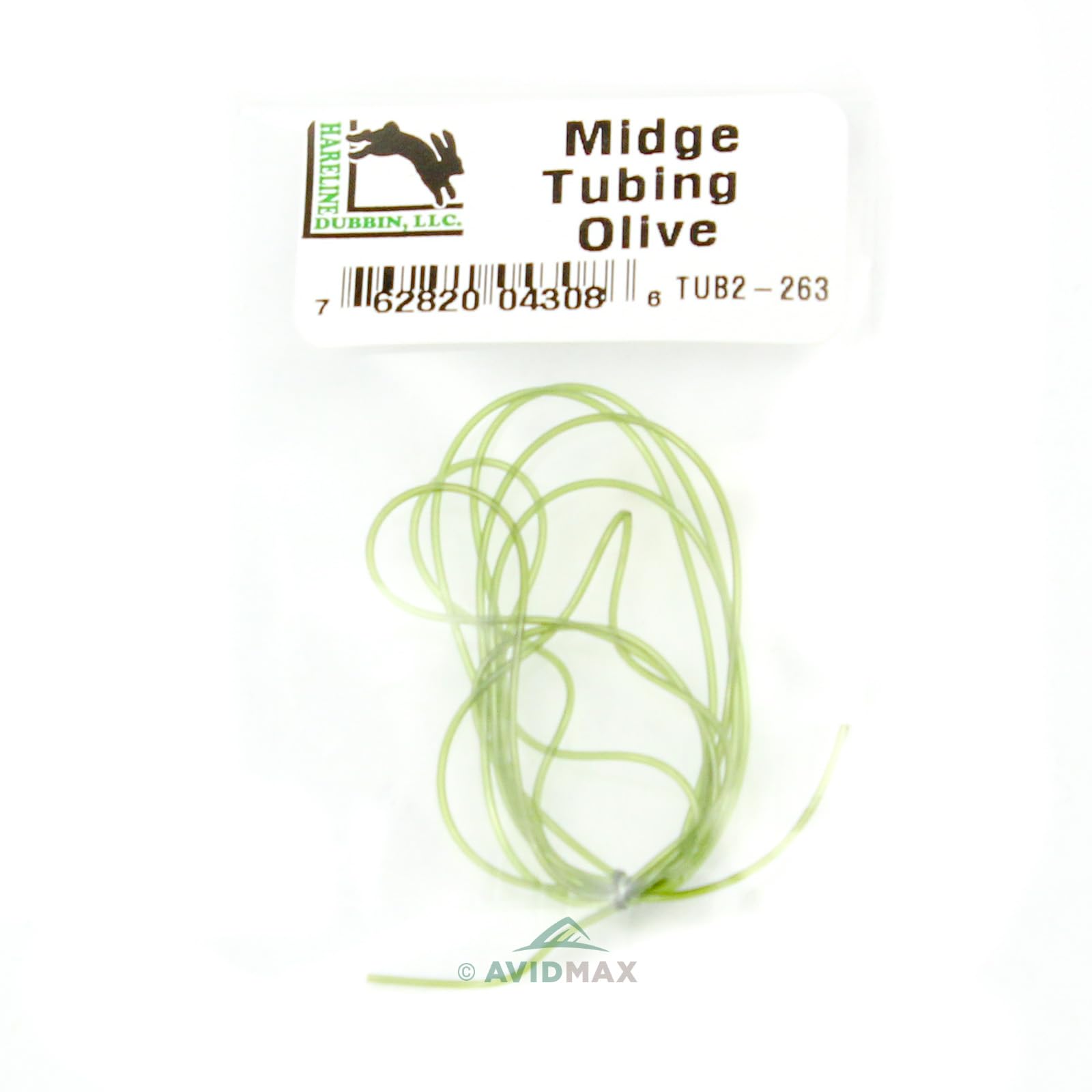 Olive Hareline hollow tubing used for nymph and stonefly patterns.