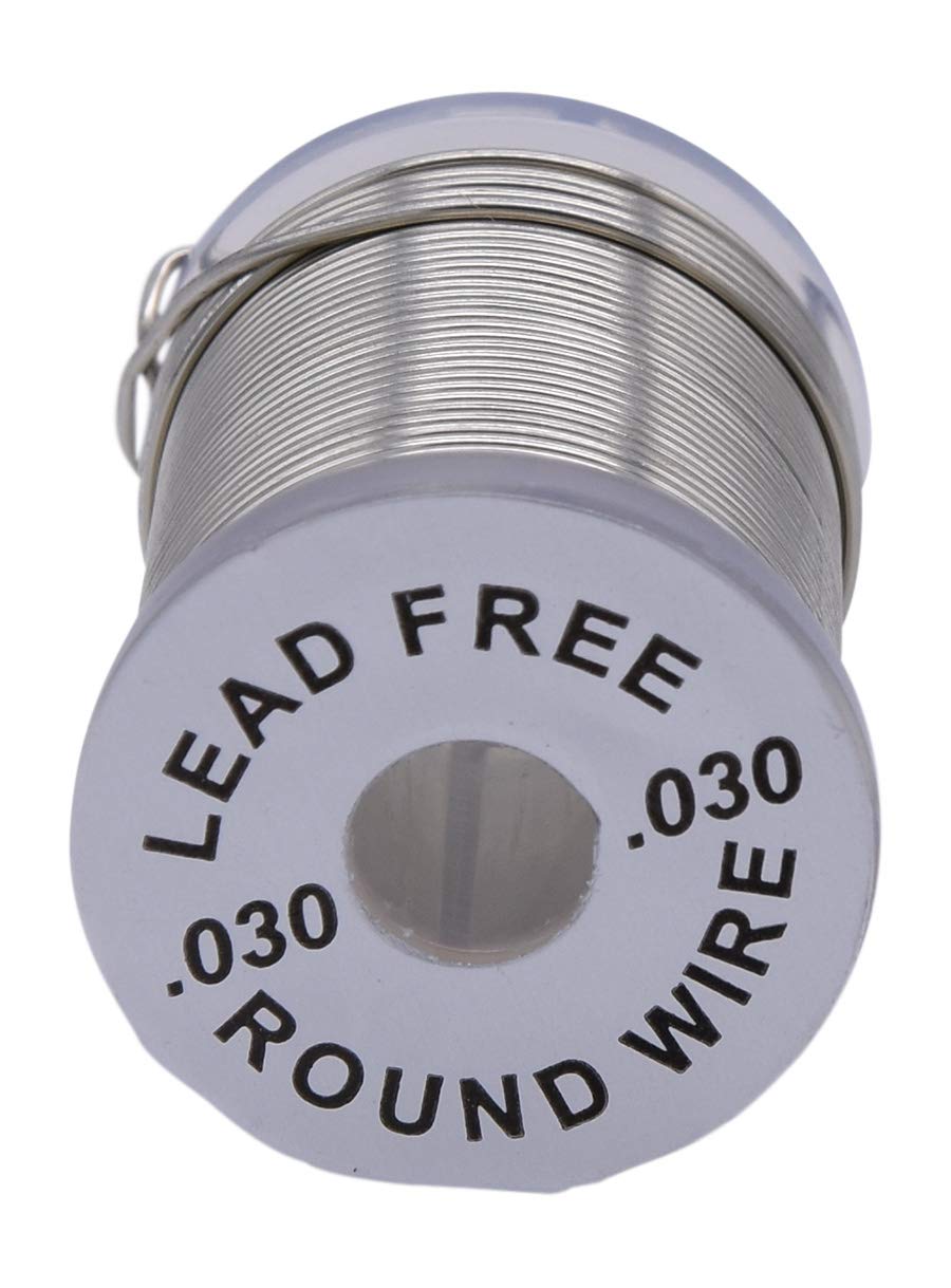Hareline round lead-free wire 0.030 adds weight to hook shanks while resisting tarnish.
