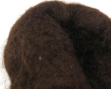Hareline Sculpin Wool Dark Brown closeup showing dense dubbing for durable heads