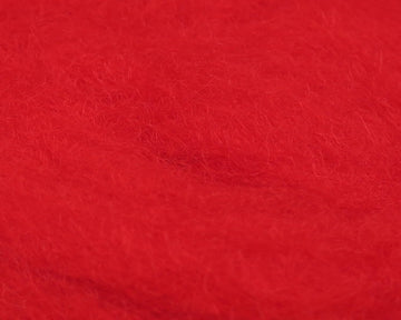 Hareline Sculpin Wool Red bundle closeup showing natural fiber ideal for sinking flies