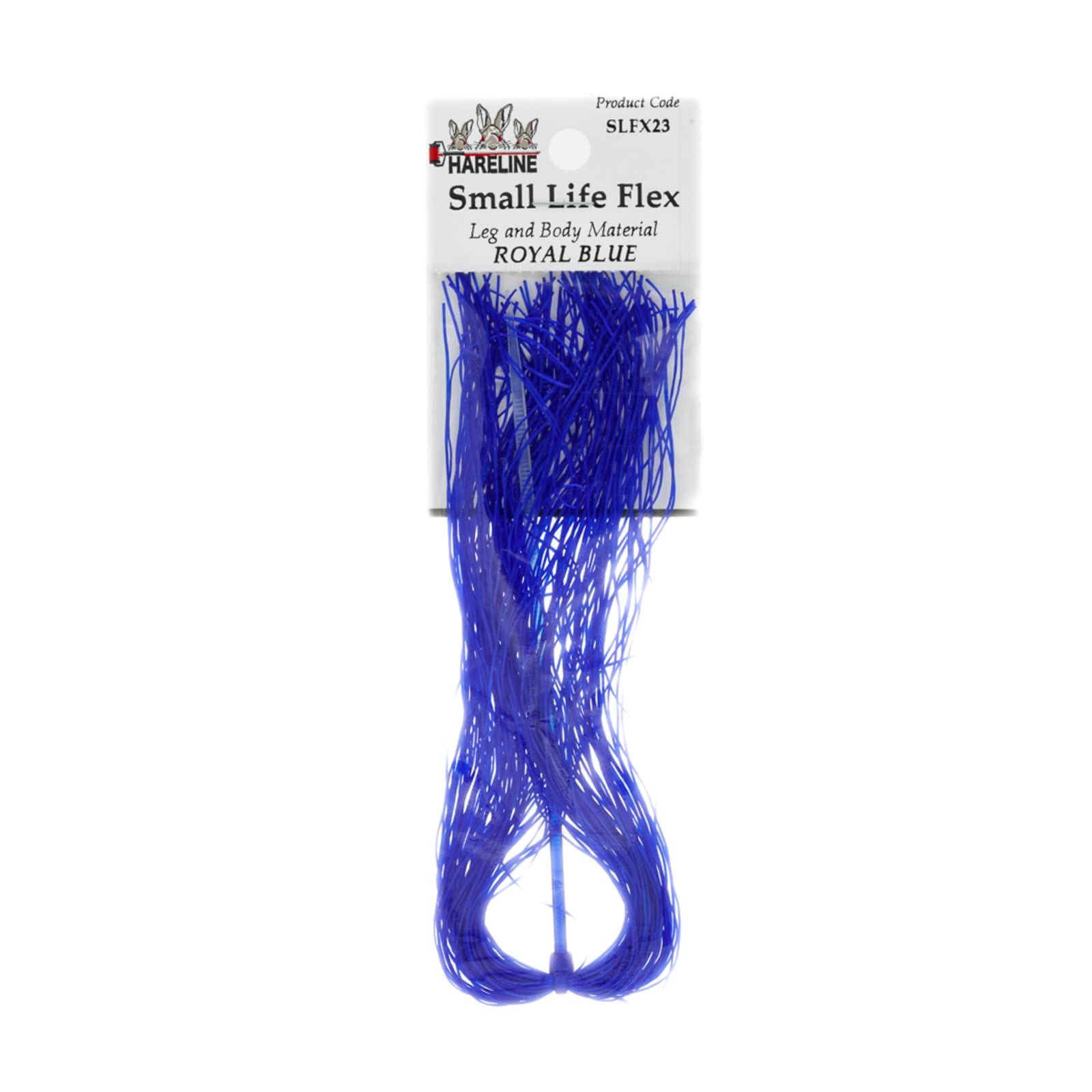 Hareline Dubbin Small Life-Flex Royal Blue with fine flexible legs for lifelike nymphs