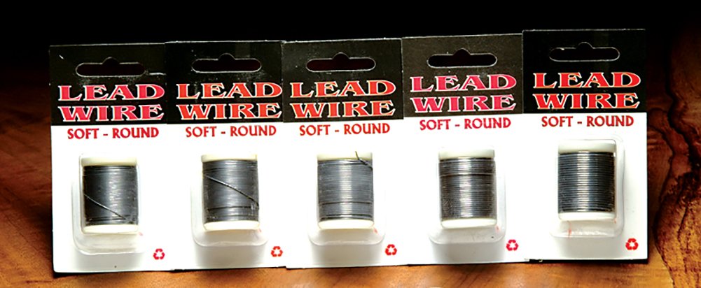 Hareline Spooled Lead Wire for on-the-fly weight tuning on hook shanks.