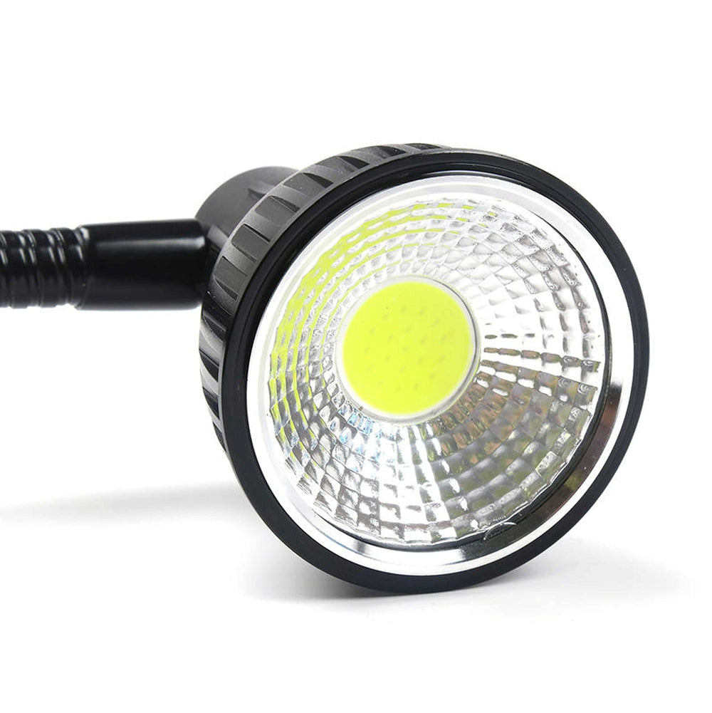 Hareline Ultimate Long Neck LED Tying Light side view highlighting ergonomic neck and stable light for tying sessions