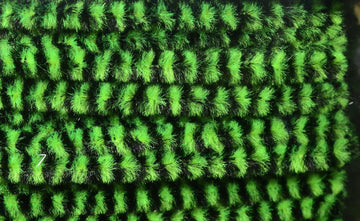 Hareline Variegated Chenille Medium Chartreuse/Black for nymph patterns.