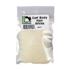 Hareline White Calf Body Hair for Wulff wings and parachutes, extra fine and pure.