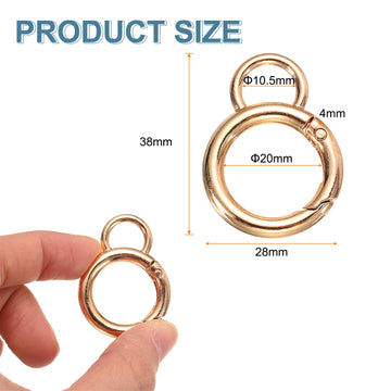 HARFINGTON circle snap buckle on a purse clip for stylish bags.