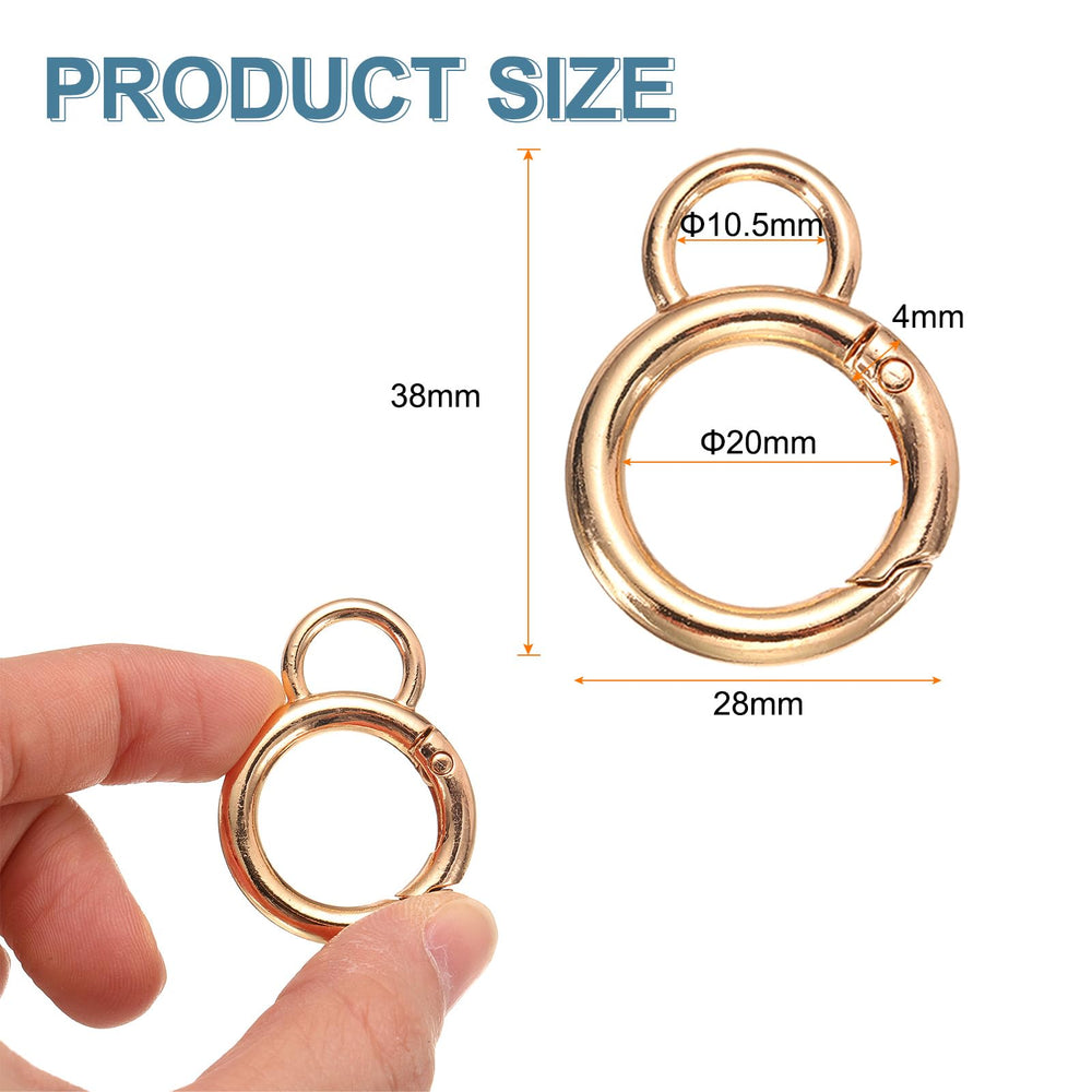 HARFINGTON circle snap buckle on a purse clip for stylish bags.