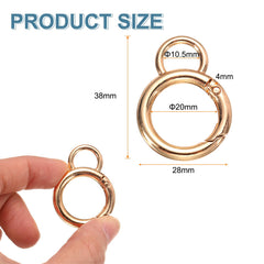 HARFINGTON circle snap buckle on a purse clip for stylish bags.