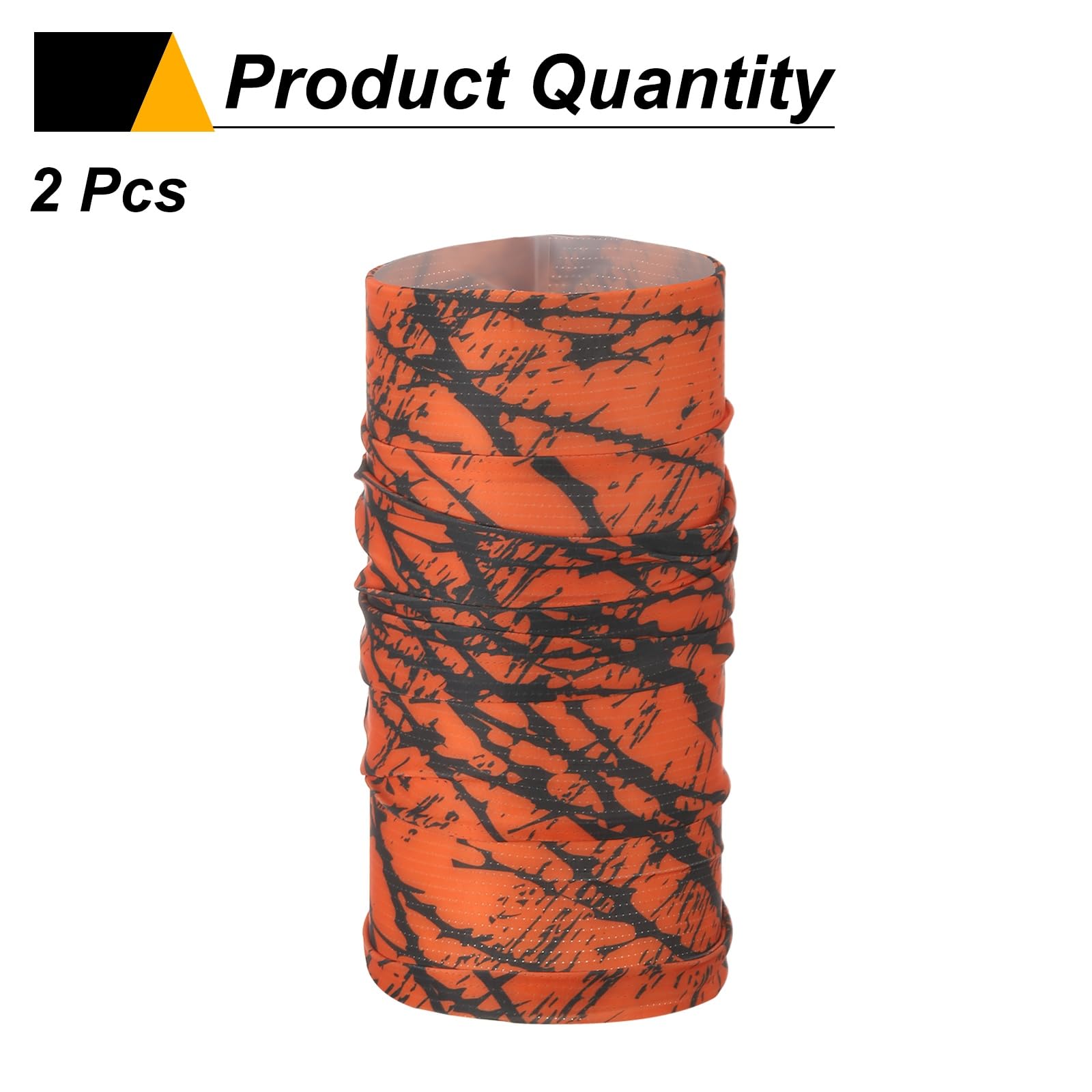 HARFINGTON cooling neck gaiter poly-spandex knit demonstrates elasticity and moisture-wicking.